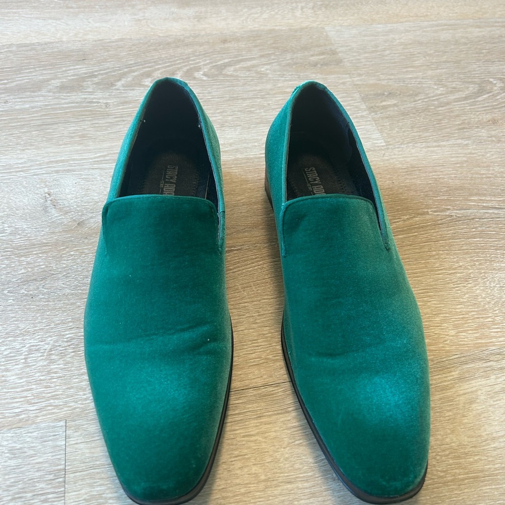 Stacy Adams Men's Green Velvet Loafers